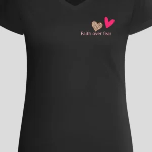 Zwart T-shirt faith over fear